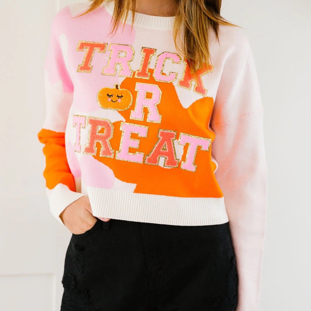 Judith March Trick or Treat Halloween Sweater